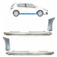 Lamiera di riparazione sottoporta completo e parafango anteriore per Opel Astra H 2003-2014 / Set 11163