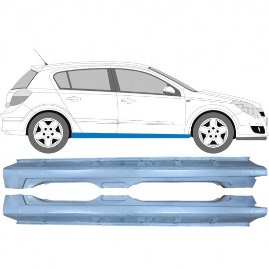 Sottoporta Lamiera Completo per Opel Astra H 2003-2014 / Sinistra+Destra / Set 9289