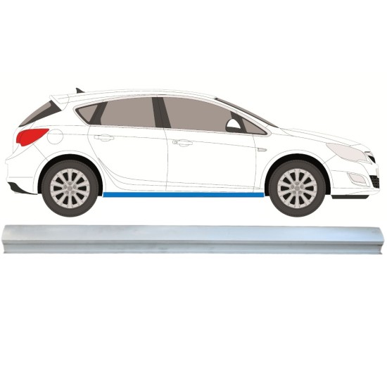 Pannello di riparazione sottoporta lamiera per Opel Astra J 2009-2015 / Sinistra = Destra (simmetrico) 15220
