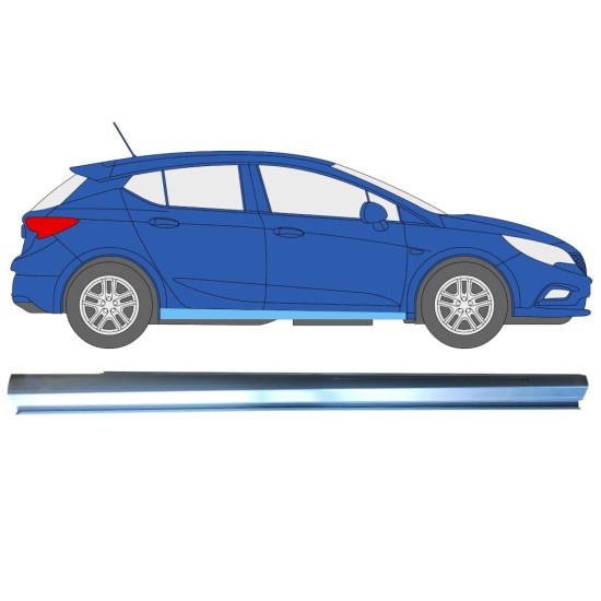 Pannello di riparazione sottoporta inferiore per Opel Vauxhall Astra K 2015-2022 / Destra 16624