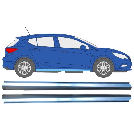 Pannello di riparazione sottoporta inferiore per Opel Vauxhall Astra K 2015-2022 / Sinistra+Destra / Set 16626