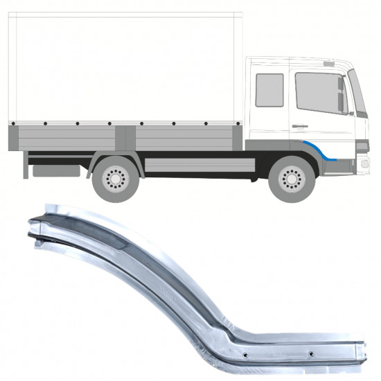 Pannello di riparazione sottoporta lamiera per Mercedes Atego 1998-2013 / Destra 11826