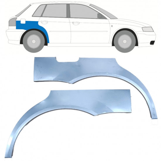 Pannello di riparazione parafango posteriore per Audi A3 8L 1996-2003 / Sinistra+Destra / Set 11795