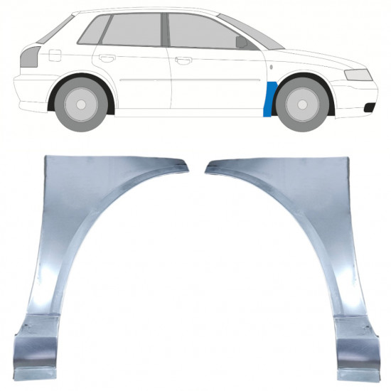 Pannello di riparazione parafango anteriore per Audi A3 8L 1996-2003 / Sinistra+Destra / Set 11804