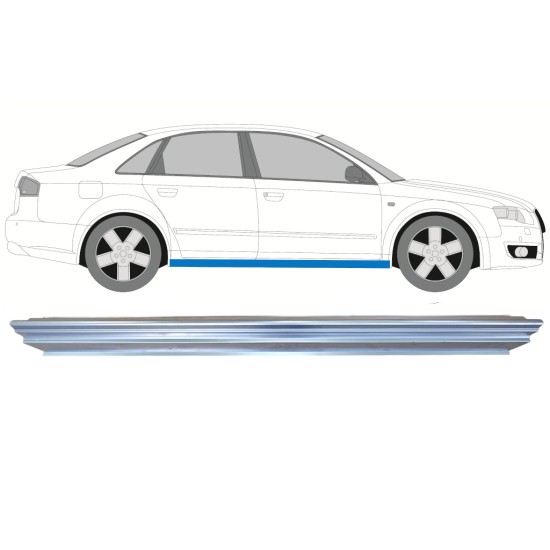 Pannello di riparazione sottoporta lamiera per Audi A4 B7 2004-2007 / Sinistra = Destra (simmetrico) 15175