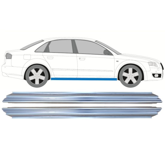 Pannello di riparazione sottoporta lamiera per Audi A4 B7 2004-2007 / Sinistra+Destra / Set 15176