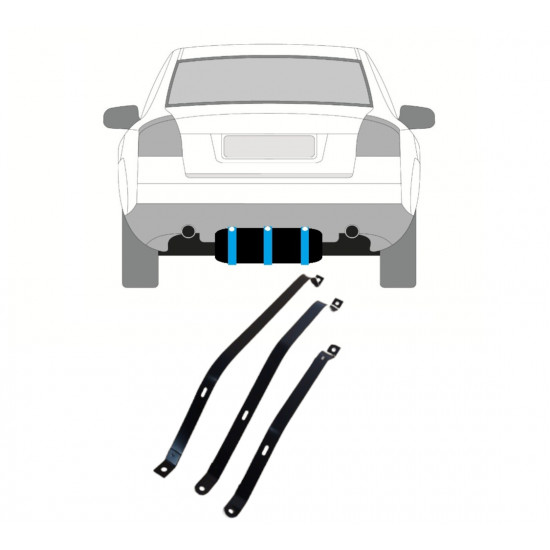 Cinghie serbatoio carburante per Audi A4 B6 2000-2004 11829