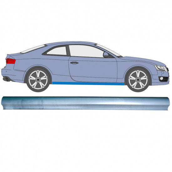 Pannello di riparazione sottoporta lamiera per Audi A5 S5 B8 2007-2016 / Sinistra = Destra (simmetrico) 12892