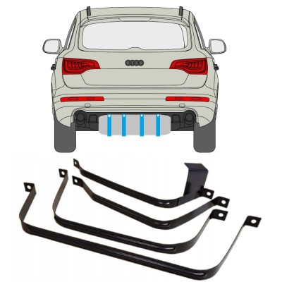 Cinghie serbatoio carburante per Audi Q7 2005-2015 15029