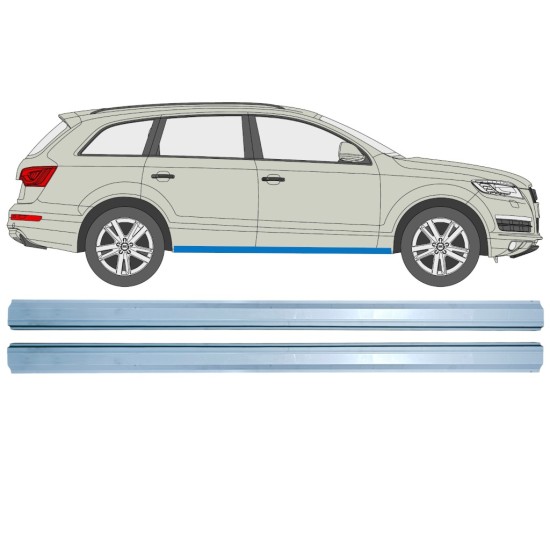 Pannello di riparazione sottoporta lamiera per Audi Q7 2005-2015 / Sinistra+Destra / Set 14989