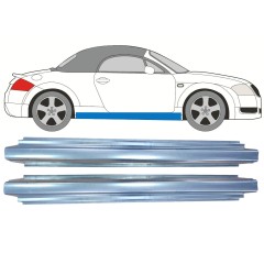 Pannello di riparazione sottoporta lamiera per Audi TT 1998-2006 / Sinistra = Destra (simmetrico) / Set 11187