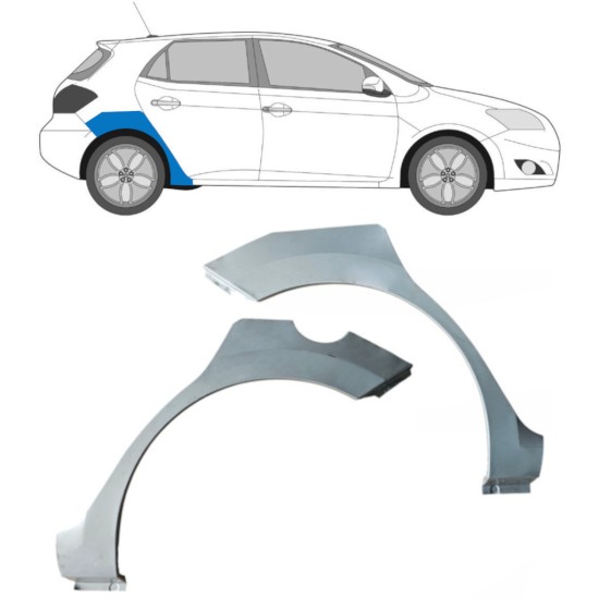 Pannello di riparazione parafango posteriore per Toyota Auris 2007-2012 / Sinistra+Destra / Set 16855