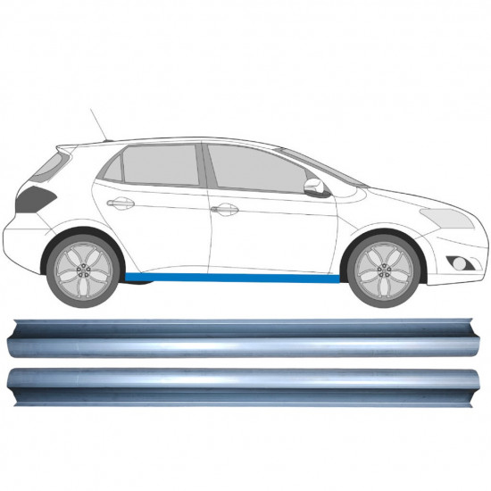 Pannello di riparazione sottoporta lamiera per Toyota Auris 2007-2012 / Sinistra+Destra / Set 11379