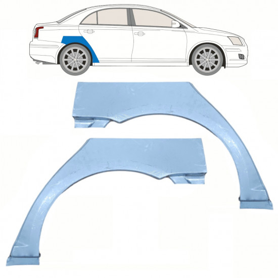 Pannello di riparazione parafango posteriore per Toyota Avensis T25 2003-2008 / Sinistra+Destra / Set 10062