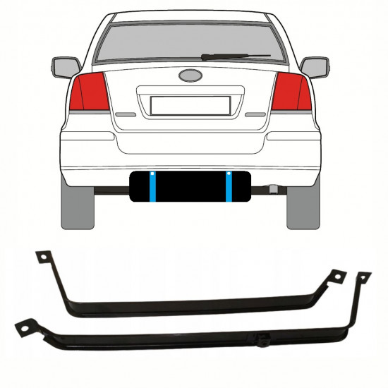 Cinghie serbatoio carburante per Toyota Avensis T25 2003-2008 9390