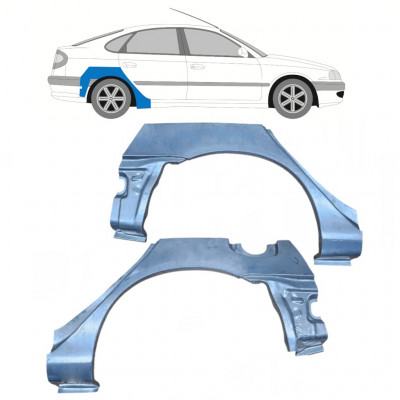Pannello di riparazione parafango posteriore per Toyota Avensis T22 1997-2003 / Sinistra+Destra / Set 9814