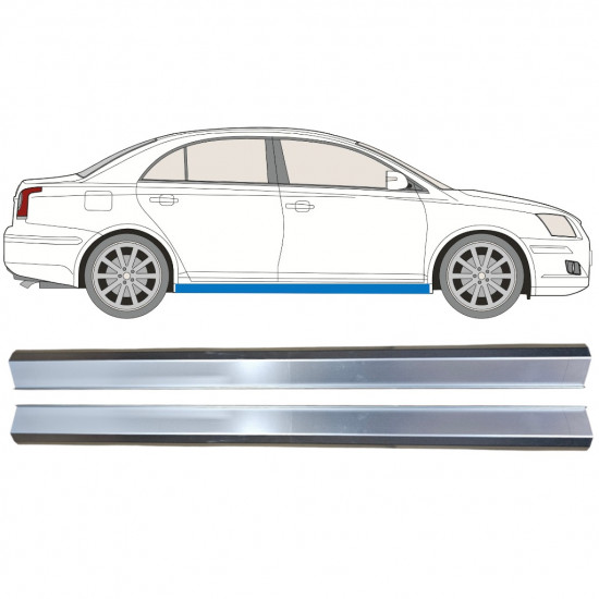 Pannello di riparazione sottoporta lamiera per Toyota Avensis T25 2003-2008 / Sinistra+Destra / Set 12866