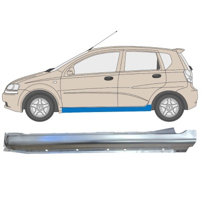 Sottoporta Lamiera Completo per Chevrolet Aveo 2003-2006 / Sinistra / HATCHBACK 14538