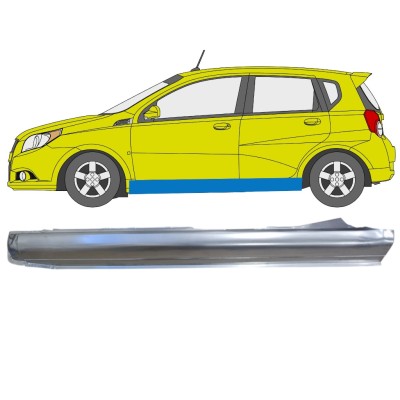 Sottoporta Lamiera Completo per Chevrolet Aveo 2006-2011 / Sinistra / HATCHBACK 14556