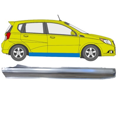Sottoporta Lamiera Completo per Chevrolet Aveo 2006-2011 / Destra / HATCHBACK 14555