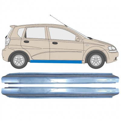 Pannello di riparazione sottoporta lamiera per Chevrolet Aveo 2003-2006 / Sinistra+Destra / Set 10401