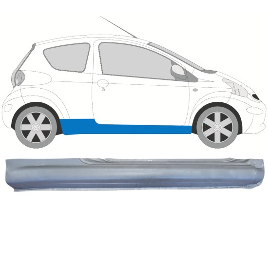 Sottoporta Lamiera Completo per Toyota Aygo 2005-2012 / Destra 14558