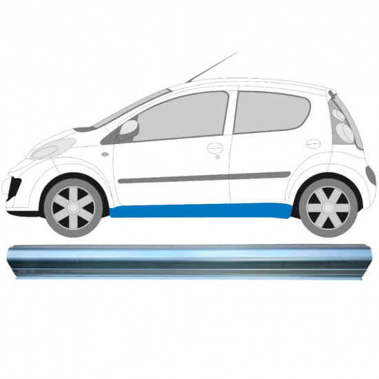 Pannello di riparazione sottoporta inferiore per Toyota Aygo 2005-2012 / Sinistra 6959