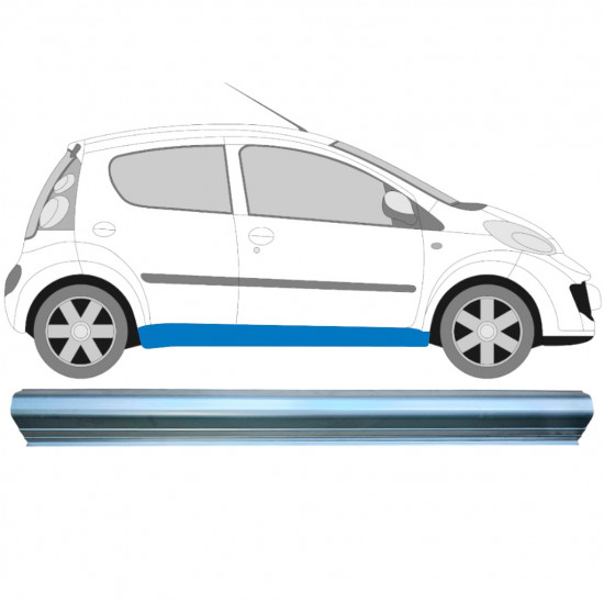 Pannello di riparazione sottoporta lamiera per Toyota Aygo 2005-2012 / Destra 6958
