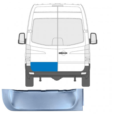 Pannello di riparazione porta posteriore bassa per Volkswagen Crafter 2005-2017 / Sinistra 13611