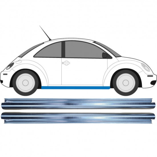 Pannello di riparazione sottoporta lamiera per Volkswagen New Beetle 1998-2005 / Sinistra = Destra (simmetrico) / Set 11913