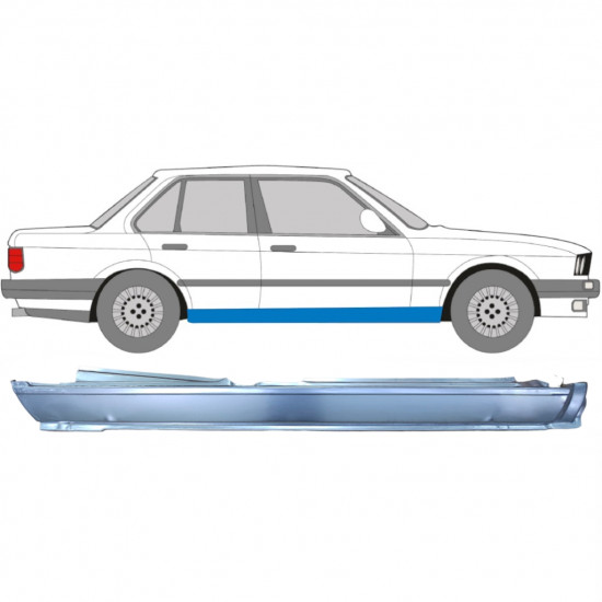 Sottoporta Lamiera Completo per BMW 3 E30 1982-1994 / Destra 6382