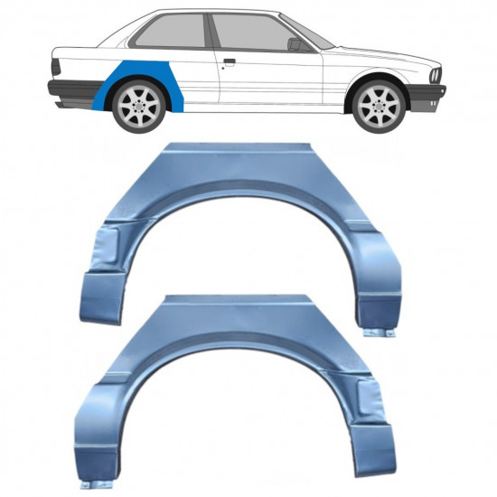 Pannello di riparazione parafango posteriore per BMW 3 E30 1982-1994 / Sinistra+Destra / Set 6383