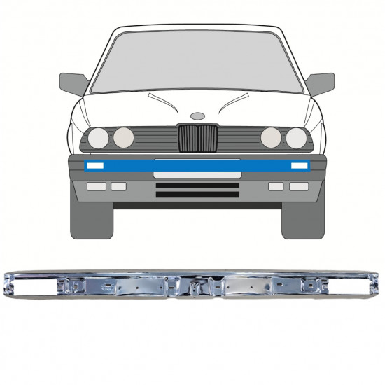 Paraurti anteriore cromato per BMW 3 E30 1982-1987 12059