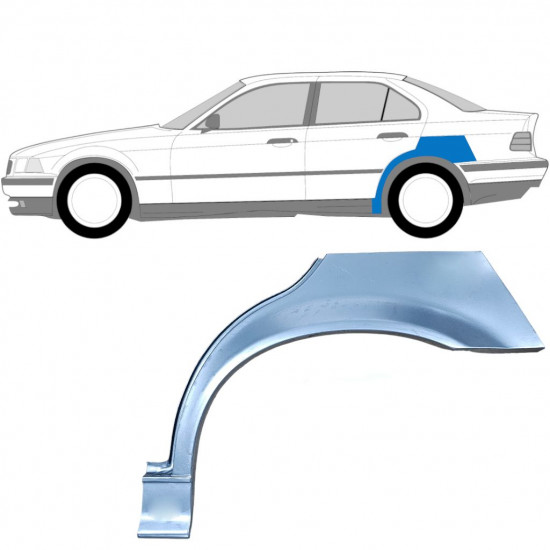 Pannello di riparazione parafango posteriore per BMW 3 E36 1990-2000 / Sinistra / SEDAN 6395