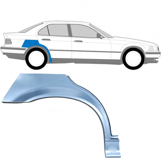 Pannello di riparazione parafango posteriore per BMW 3 E36 1990-2000 / Destra / SEDAN 6394