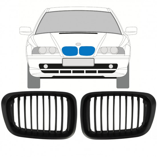 Griglia per BMW 3 E46 1998-2006 / Sinistra+Destra / Set 11128