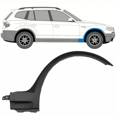 Modanatura parafango anteriore per BMW X3 2003-2010 / Destra 8341