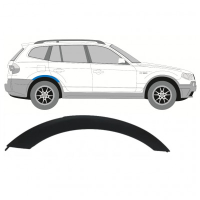 Modanatura laterale parafango posteriore per BMW X3 2003-2010 / Destra 7646