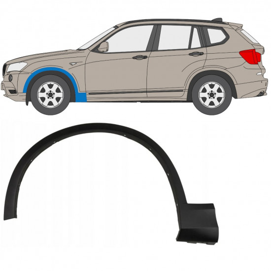 Modanatura parafango anteriore per BMW X3 F25 2010-2017 / Sinistra 7649