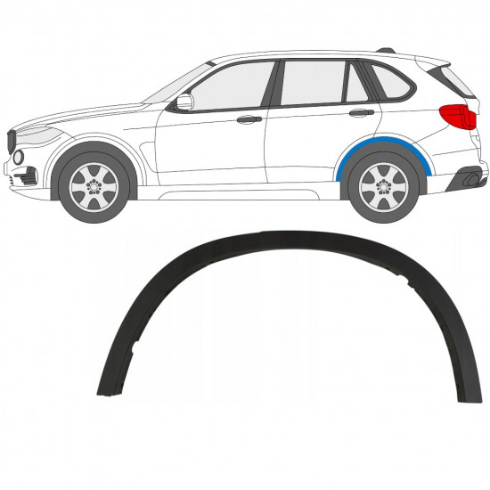 Modanatura laterale parafango posteriore per BMW X5 F15 2013-2019 / Sinistra 7655