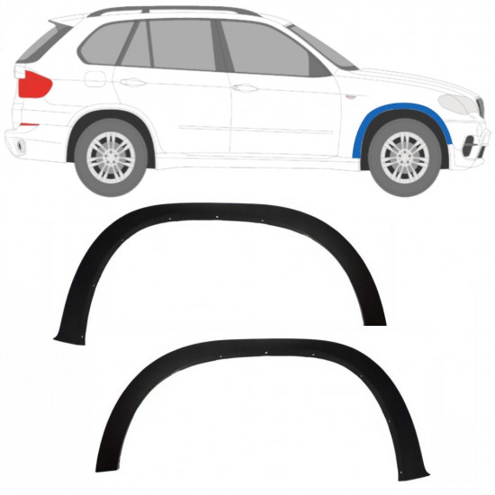 Modanatura parafango anteriore per BMW X5 E70 2006-2013 / Sinistra+Destra / Set 9428