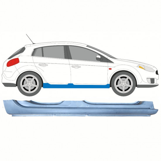Sottoporta Lamiera Completo per Fiat Bravo II 2007-2014 / Destra 10224