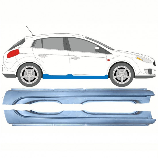 Sottoporta Lamiera Completo per Fiat Bravo II 2007-2014 / Sinistra+Destra / Set 10226