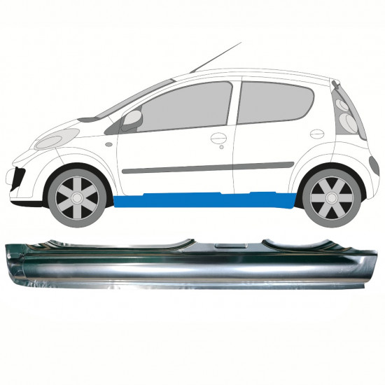 Sottoporta Lamiera Completo per Citroen C1 2005-2012 / Sinistra 8651