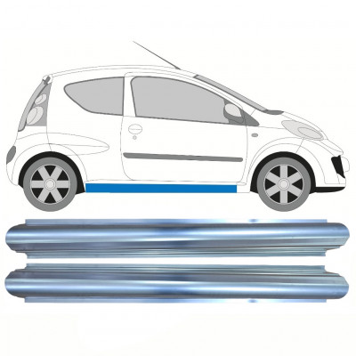 Pannello di riparazione sottoporta lamiera per Citroen C1 2005-2012 / Sinistra+Destra / Set 10711