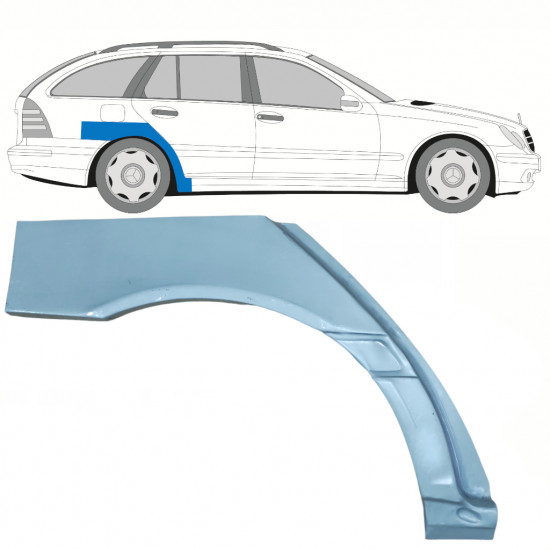 Pannello di riparazione parafango posteriore per Mercedes C-Class W203 2000-2007 / Destra / COMBI 9098