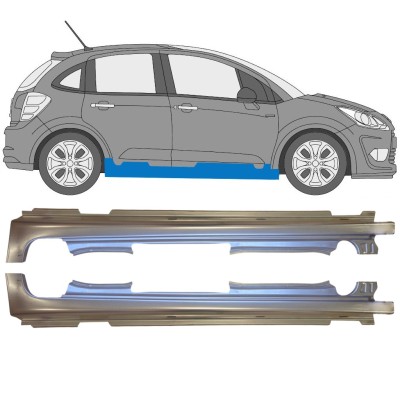 Sottoporta Lamiera Completo per Citroen C3 2009-2016 / Sinistra+Destra / Set 14637