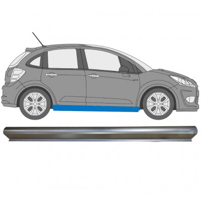 Pannello di riparazione sottoporta lamiera per Citroen C3 2009-2016 / Sinistra = Destra (simmetrico) 6578