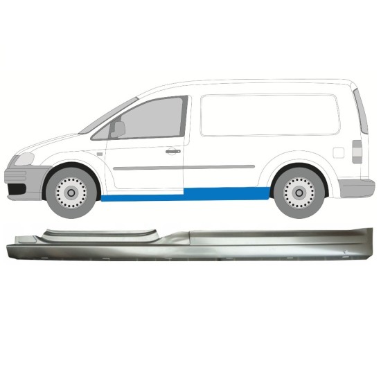 Sottoporta Lamiera Completo per Volkswagen Caddy 2004-2020 / Sinistra 16027