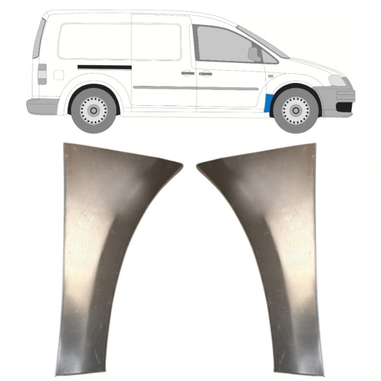 Pannello di riparazione parafango anteriore per Volkswagen Caddy 2004-2020 / Sinistra+Destra / Set 14698